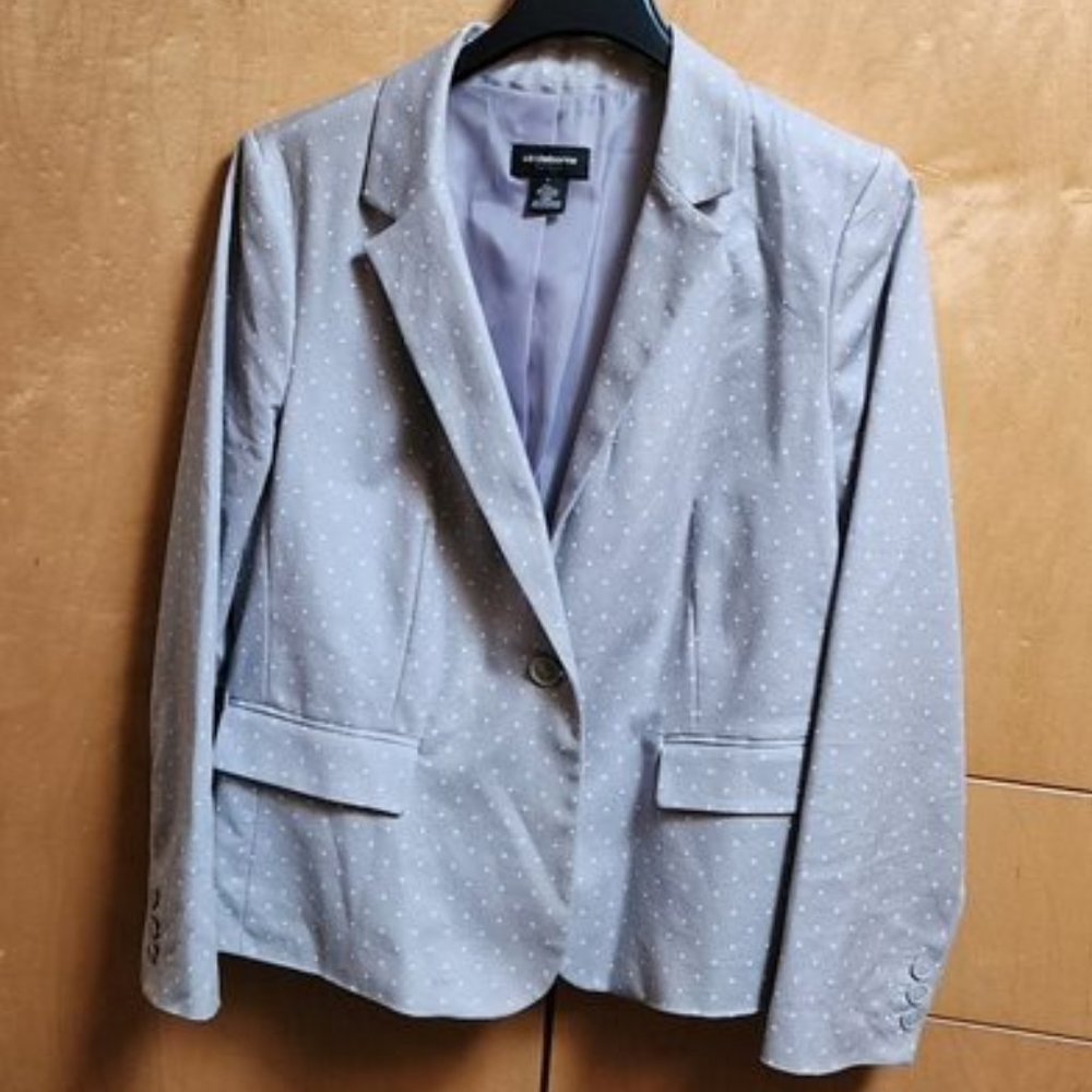 Women's Gray Polka-dot Short Blazer